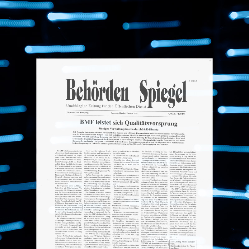 Ausschnitt Artikel Behörden Spiegel