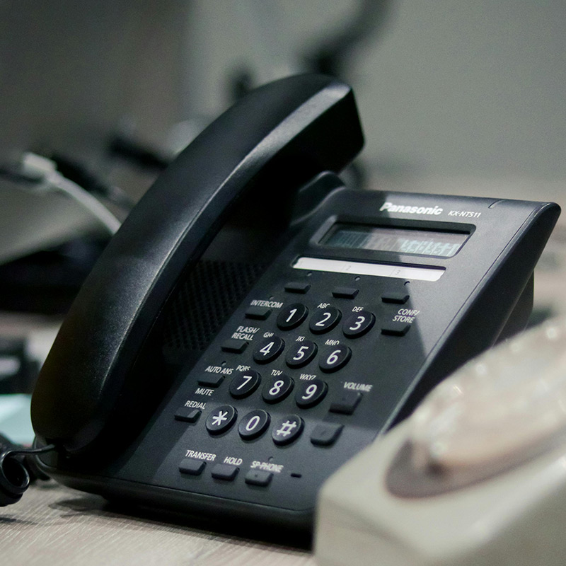 Ein Bürotelefon aus Anfang der 2000er