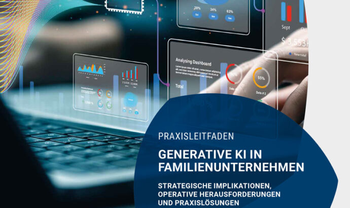 Titelseite des Praxisleitfadens "Generative KI in Familienunternehmen"