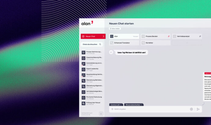 User Interface von Alan