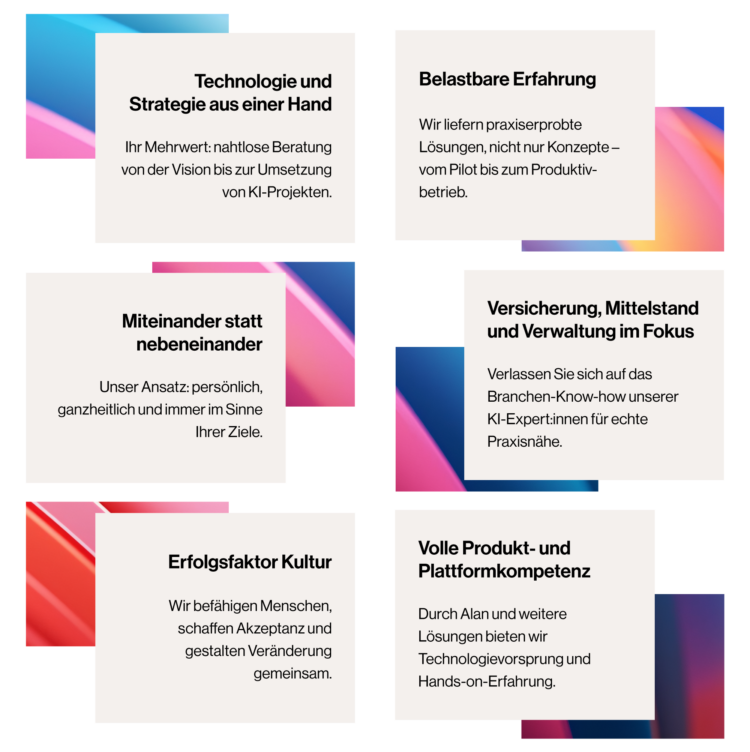 Infografik WHYs von Comma Soft: u.a. Strategie aus einer Hand, Erfahrung, Branchen-Know-How, Plattformkompetenz u.v.m.